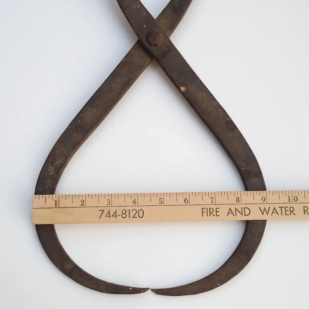 T. B. Schaffer Ice Block Tongs Decor Item Antique Icehouse Primitive Tool